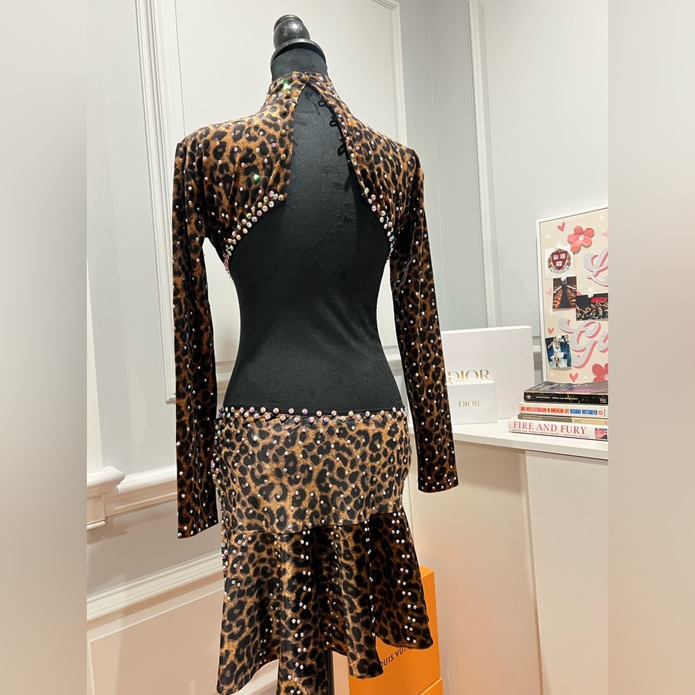Leopard Dance Dress for Latin or Rhythm - Picture 8 of 8